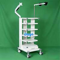 Chariot d'endoscopie médicale en acier inoxydable de haute qualité pour système de caméra de laparoscopie et moniteur chirurgical