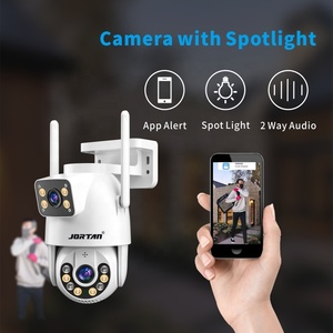 Caméra de sécurité <span class=keywords><strong>IP</strong></span> sans fil Jortan 4MP avec carte SIM, double <span class=keywords><strong>voix</strong></span> et double objectif, caméra extérieure sans fil à 360 degrés - Product Image 3