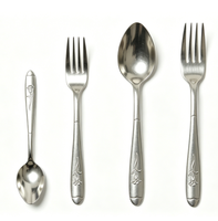 Ensemble de couverts en acier inoxydable 410, miroir, léger, coupe diamant, anti-corrosion, cuillère et fourchette, coffret cadeau pour buffet