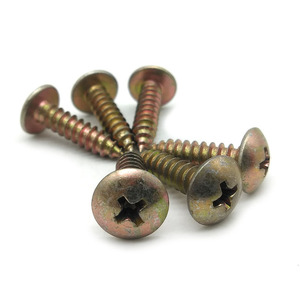 DIN7981 Yellow Zinc Plated Self-tapping <b>Screws</b> Cross Recessed Pan Head Tapping <b>Screws</b> ISO7049 - Product Image 2