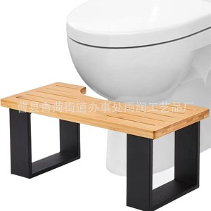 Wooden Toilet <b>Stool</b> Ironwood Combination 35 Degree Angle Support For Healthy Bowel Movement Adult And Children <b>Bathroom</b> Footrest - Product Image 5
