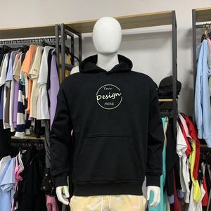 เสื้อสเวตเตอ<span class=keywords><strong>ร์</strong></span>แบบสวมหัวสำหรับผู้ชายเสื้อมีฮู้ดสีดำแบบสวมศีรษะเครื่องแต่งกายแนวสตรีทโอเวอ<span class=keywords><strong>ร์</strong></span>ไซส์ - Product Image 5