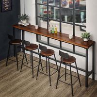 Table de bar rectangulaire moderne nordique en bois massif, durable, de luxe, couleur personnalisable, pour restaurant et centre commercial