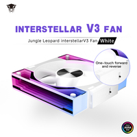 Jungle Leopard Interstellar V3 Blanc 120mm ARGB Ventilateur de refroidissement pour refroidissement de boîtier de bureau