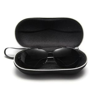 Étui de protection portable pour lunettes de soleil, homme et femme, avec fermeture éclair, rigide, noir, vente en gros - Product Image 3