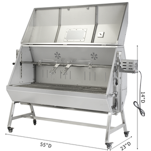 BBQ Elettrico Commerciale a <span class=keywords><strong>Carbone</strong></span>, Griglia <span class=keywords><strong>Barbecue</strong></span> da Esterno in Acciaio Inox a <span class=keywords><strong>Carbone</strong></span> con Coperchio - Product Image 4