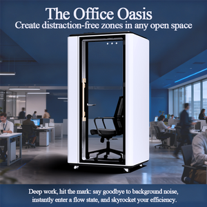 Cabine de karaoké portable moderne, petit studio d'enregistrement, cabine individuelle agrandie, bien ventilée, bureau mobile, cabine téléphonique, centre commercial - Product Image 1