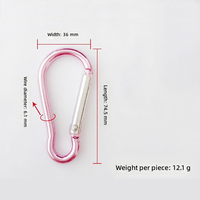 Offre Spéciale – Mousqueton d'alpinisme DN 6,1 mm en alliage d'aluminium avec anneau anti-perte et antivol pour l'escalade et le camping Qori 8-Hulu-1