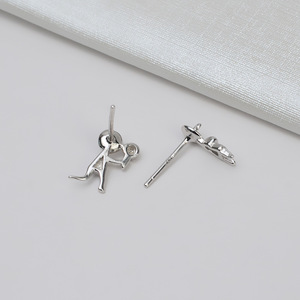 Pendientes Wenchi de Plata S925 con Patrón de Tablero de Ajedrez y Lazo, Perla Hueca de Alta Gama de 7-8 mm, Soporte para Oreja, Colección 5676, Modelo 16138 - Product Image 4