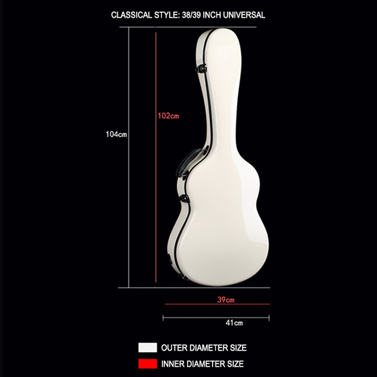 Fiberglass 38/39 inch Classical Guitar Case