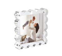 Cadre photo magnétique en acrylique transparent de haute qualité, utilisable dans le salon, le bureau, l'extérieur, la salle à manger