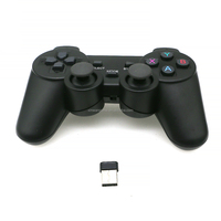 Manette analogique sans fil 2,4 GHz, mini joystick 2 en 1, manette de jeu pour 2 joueurs, USB non inclus, batterie non incluse pour PC, console de jeu MAME