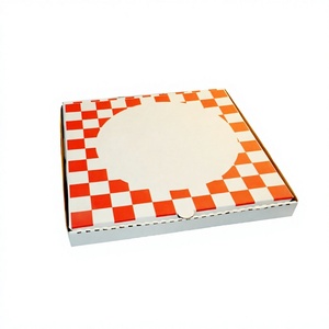 Boîtes à pizza en carton ondulé écologiques en matériaux recyclés avec gaufrage et design pliable - Product Image 2