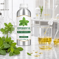 Minyak Daun Mentha Piperita Alami Grosir Massal Label Pribadi untuk Bahan Kosmetik Pembuatan Sabun dan Lilin Pabrik