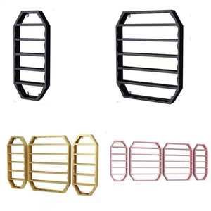 Estante de Pared para Salón de Uñas, Estante de Almacenamiento de Esmalte de Uñas de Hierro Colgante de Pared, Estante de Exhibición de Esmalte de Uñas Dorado - Product Image 2