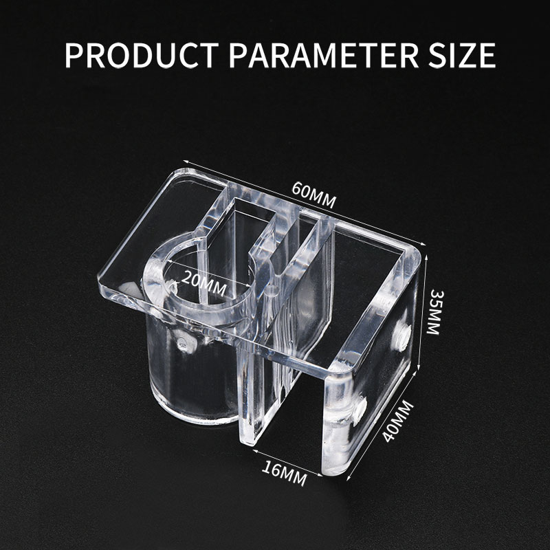 ZRDR Acrylic Aquarium Hose Air Tube Fixing Clip Clamps Holder Glass Fish Tank Filter Filtration Mount water pipe Hanger Clip