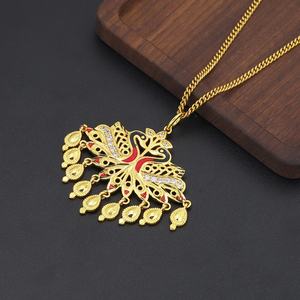 จี้ทองเหลืองชุบทอง 24K ลายสัตว์ สไตล์ฮิปฮอป สำหรับผู้หญิง เด็กผู้หญิง สไตล์ดูไบ ตุรกี อินเดีย เหมาะสำหรับงานแต่งงาน - Product Image 5