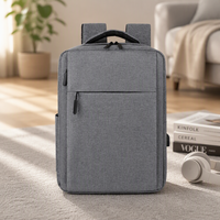 Sac à dos de voyage et d'affaires en jean imperméable et respirant, grande capacité, avec compartiment pour ordinateur et doublure en polyester