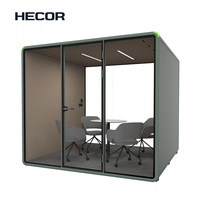 Cabine de bureau préfabriquée insonorisée en aluminium moderne pour appels téléphoniques privés de grande taille