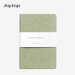 Joytop批发格子空白第A5页精装布艺亚麻期刊笔记本