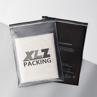 Sacs d'expédition en polyéthylène givré mat en PVC écologique avec fermeture éclair, personnalisables avec logo, pour vêtements et sous-vêtements (vente en gros)