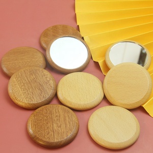 Gương Mini Đựng Mỹ Phẩm Cầm Tay Logo Tùy Chỉnh Gương Bỏ Túi Tròn Nhỏ Dễ Thương Gương Trang Điểm Nhỏ Bằng Gỗ Số Lượng Lớn - Product Image 3