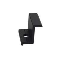 Accessoires solaires en aluminium noir pour système de support de panneaux solaires, vente en gros