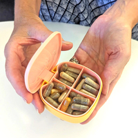 Nouvelle vente chaude, boîte à pilules en plastique, petite boîte à pilules, logo personnalisé, boîte à pilules portable