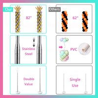 Réglable 9 Pieds Ballon De Mariage Arc Sol Ballon Colonne Titulaire Bâton En Métal Toile De Fond Stands Articles De Fête Ballon Stand Kit