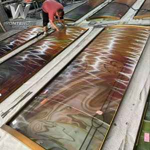 <span class=keywords><strong>Paravent</strong></span> décoratif artistique moderne en acier inoxydable de luxe personnalisé, multifonctionnel pour la maison, le bureau, l'hôtel - Product Image 5