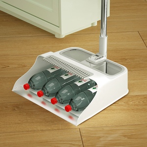 Realida軽量ステンレス鋼ダストパンセットほうき付きソフトPET剛毛家庭用キッチン用直立スタンド - Product Image 4