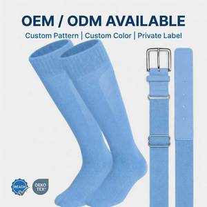 <span class=keywords><strong>Ceinture</strong></span> de baseball OEM et chaussettes assorties en gros – <span class=keywords><strong>Ceinture</strong></span> en sangle avec boucle métallique et chaussettes respirantes hautes pour l'entraînement de baseball - Product Image 1
