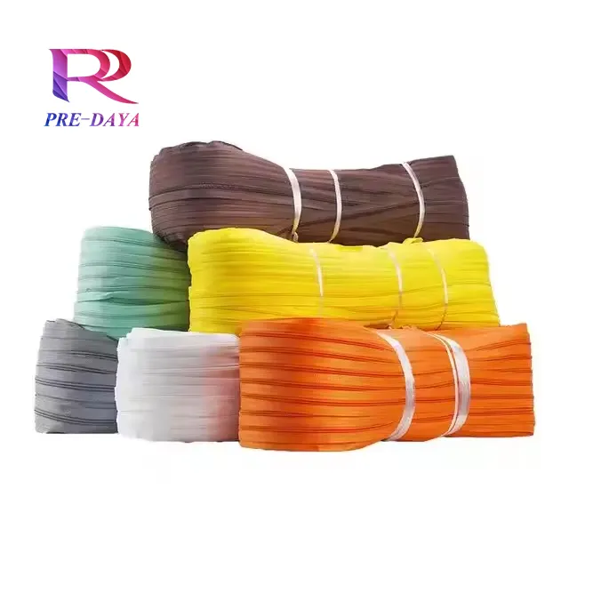 Nhà Máy Bán buôn nhiều màu sắc Băng nylon dây kéo tự động cái nhìn CuộN bởi sân cho may lều nylon chuỗi dài