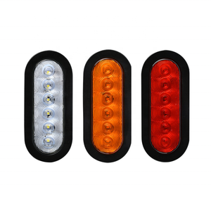 12-80v 6 "קרוון הוביל הסגלגל LED אורות הבלם משאית אוטובוס הפנייה לעצור אורות הבלם 10 דיודה להפוך אור חיצוני + גומי - Product Image 6