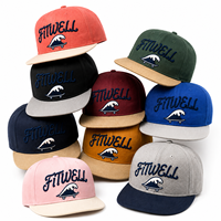 Gorra de Béisbol Personalizada de Dos Tonos con Visera Plana, Logotipo Bordado en 3D, Estructurada de 6 Paneles, Estilo Urbano, OEM ODM para Marcas de Moda