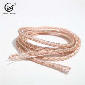 헤드폰 오디오 동축 케이블 3.5mm 구리 은 혼합 DIY 8코어 OCC+AG YIVO XSSH OEM ODM 차량 및 마이크용 - Product Image 2