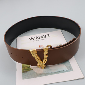<span class=keywords><strong>Ceinture</strong></span> en cuir véritable avec boucle <span class=keywords><strong>dorée</strong></span>, <span class=keywords><strong>ceinture</strong></span> en forme de V pour <span class=keywords><strong>femme</strong></span>, boucle à ardillon, <span class=keywords><strong>ceinture</strong></span> large rétro vintage pour <span class=keywords><strong>femme</strong></span>, <span class=keywords><strong>ceinture</strong></span> de marque de créateur - Product Image 2