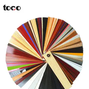 Toco-Cinta de anillado de borde de melamina prepegada, banda de borde flexible de perfil en t de PVC