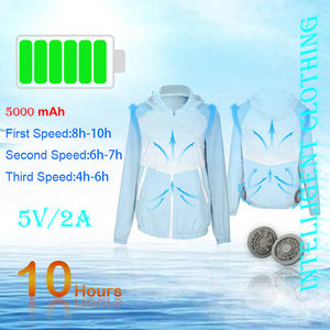 الصيف تكييف الهواء دعوى USB الذكية لحام النايلون الملابس مكيف هواء متنقل مروحة تبريد سترة مع مروحة - Product Image 5
