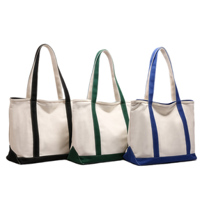 Borsa Tote in Tela Resistente su Misura con Manici a Contrasto e Logo Personalizzato per Regali Aziendali di Lusso - Product Image 1