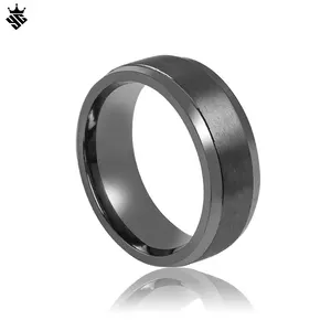 Pure Tantalum Ring Natural Grey Color High Polished Wedding Ring