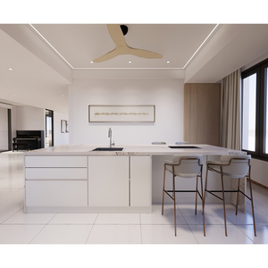 Armarios de <span class=keywords><strong>cocina</strong></span> modernos <span class=keywords><strong>y</strong></span> elegantes con <span class=keywords><strong>horno</strong></span> incorporado <span class=keywords><strong>y</strong></span> <span class=keywords><strong>microondas</strong></span> <span class=keywords><strong>para</strong></span> espacios abiertos Sunrise - Product Image 2