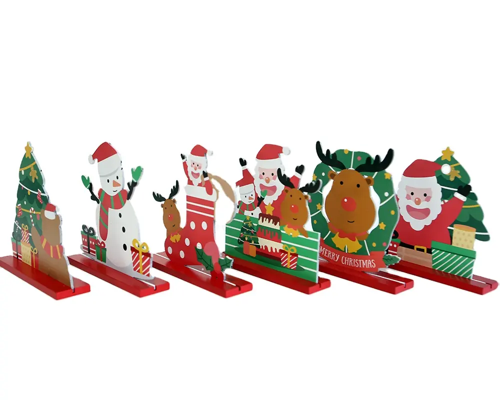 Kerstversiering Houten Ornament Home Decor Party Tafel Desktop Ambacht Kids Xmas Elanden Kerstboom Cadeau