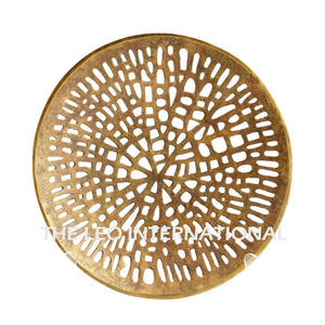 ชามตกแต่งดีไซน์รูปใบไม้ด้ามชุบทองชามสเตนเลสสตีลทองเหลืองโลหะทันสมัยส่วนบุคคล - Product Image 6