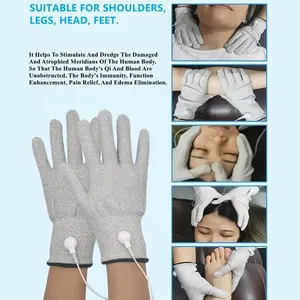 Silver Fiber Conductive Anti-Bacteria Gloves 140D Yarn for Massage Therapy <strong>Physiotherapy</strong> Pulse <strong>Electrotherapy</strong> Biological DDS - Product Image 3
