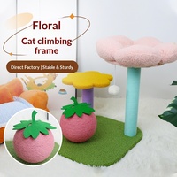 Arbre à chat avec structure intégrée, plateforme de saut, griffoir en sisal, design cactus - 45x40x50cm