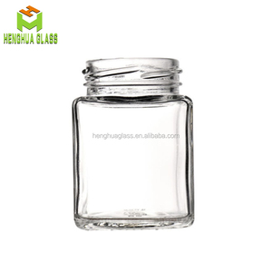 <span class=keywords><strong>Mini</strong></span> rõ ràng <span class=keywords><strong>4oz</strong></span> vuông thủy tinh lưu trữ Jar 120ml miệng rộng thực phẩm đóng hộp Mứt Mật Ong thủy tinh Mason Jar dưa container với nắp kim loại - Product Image 3
