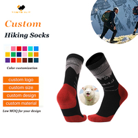 Calze da trekking personalizzate in lana merino con suola ammortizzata per il tuo startup: supporto per il tuo brand, calze a mezza gamba che mantengono il calore.