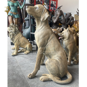 Modèle de chien de <span class=keywords><strong>Terre</strong></span>-<span class=keywords><strong>Neuve</strong></span> en bronze antique coulée de laiton en métal avec ange sculpté et impression personnalisée de logo nautique - Product Image 2
