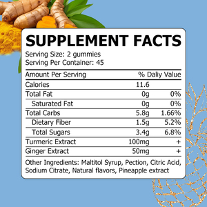 Best Selling Turmeric Ginger Gummies with Turmeric Pineapple Extract Immune System Support and Joint Healthy Maintenance Candy - Product Image 2